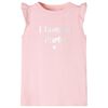 vidaXL Maglietta da Bambina con Maniche Volant Rosa Chiaro 116