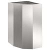 vidaXL Vaso d'angolo Argento 30 x 30 x 50 cm Acciaio inox
