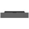 vidaXL Giroletto 2 Cassetti Grigio Scuro Legno Massello Pino 140x200cm