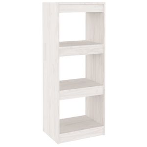vidaXL Libreria/Divisorio Bianco 40x30x103,5 cm Legno Massello di Pino