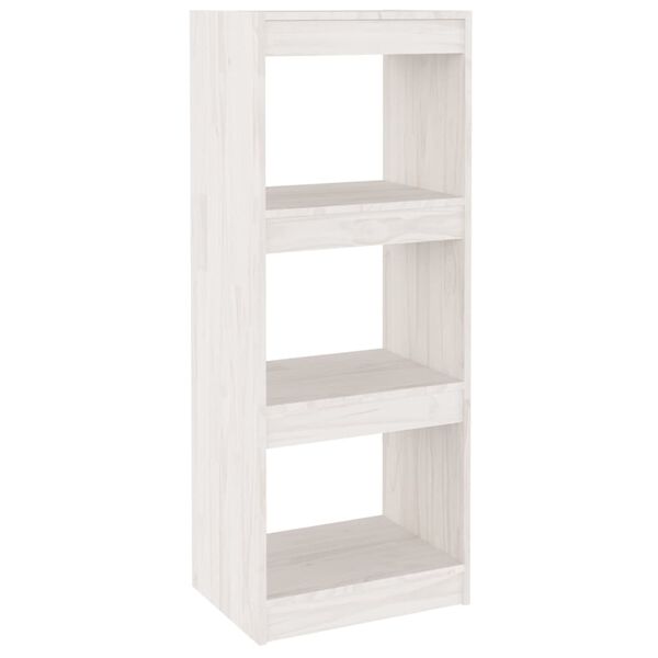 vidaXL Libreria/Divisorio Bianco 40x30x103,5 cm Legno Massello di Pino