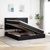vidaXL Letto con contenitore e LED Nero 160 x 200 cm Poliestere