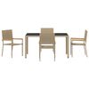 vidaXL Set da Pranzo per Giardino 5 pcs Beige polyrattan