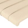 vidaXL Giroletto a Molle con Materasso Crema 200x200 cm in Tessuto