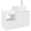 vidaXL Set di mobili per il bagno 2 pz Bianco Legno ingegnerizzato