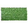 vidaXL Paravento da Balcone con Foglie Verdi 200x100 cm
