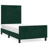 vidaXL Giroletto senza Materasso Verde Scuro 100x200 cm in Velluto
