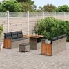 vidaXL Set Divano da Giardino con cuscino 11 pcs Grigio polyrattan