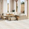 vidaXL Set Divano da Giardino 13 pcs Beige polyrattan