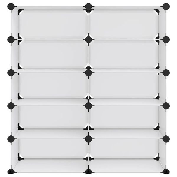 vidaXL Scarpiera Trasparente 84x32x88,5 cm in PP