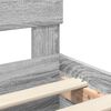 vidaXL Struttura del letto con testiera Grigio Sonoma 180 x 200 cm