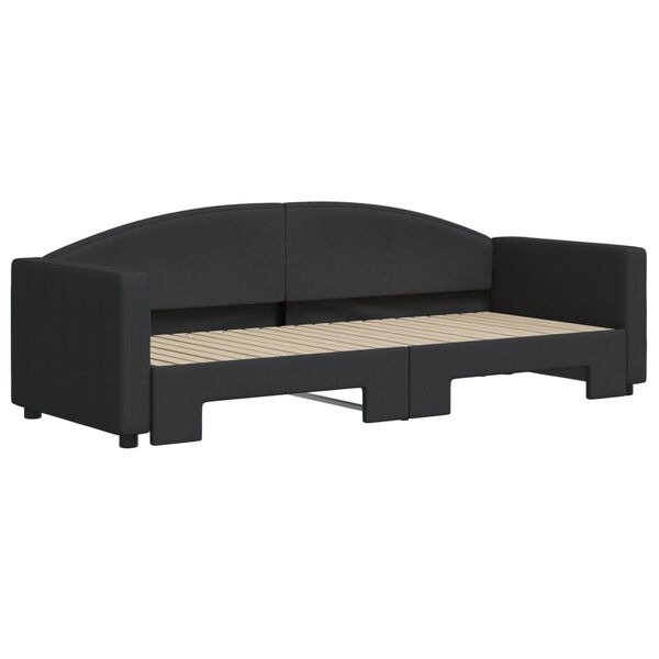 vidaXL Divano Letto con Letto Estraibile Nero 80x200 Tessuto