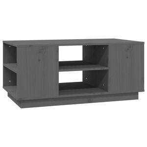 vidaXL Tavolino da Salotto Grigio 90x49x40,5 cm Legno Massello di Pino