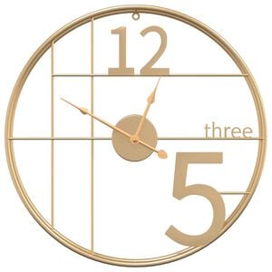 vidaXL Orologio da Parete Oro &Oslash;50 cm in Ferro