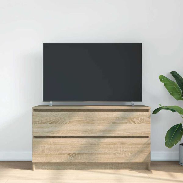 vidaXL Mobile Porta TV Rovere Sonoma 100x35x54 cm in Legno Multistrato