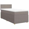 vidaXL Giroletto a Molle con Materasso Tortora 90x190 cm in Tessuto