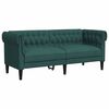 vidaXL Divano Chesterfield a 2 Posti Verde Scuro in Tessuto