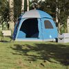 vidaXL Tenda Familiare Igloo per 6 Persone Blu Impermeabile