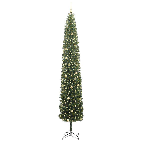 vidaXL Albero di Natale artificiale con 300 LED Verde 300 cm