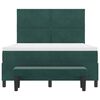 vidaXL Letto a molle con materasso Verde Scuro 140 x 190 cm Velluto