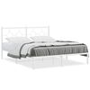 vidaXL Giroletto con Testiera Metallo Bianco 160x200 cm