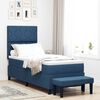 vidaXL Letto a molle con materasso Blu 80 x 200 cm Tessuto