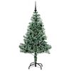 vidaXL Albero di Natale Artificiale Imbiancato con Luci LED 150 cm