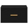 vidaXL Mobiletto da comodino a parete con cassetto 2 pcs Rovere Nero