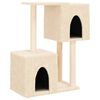 vidaXL Albero per Gatti con Tiragraffi in Sisal Crema 86 cm