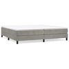 vidaXL Struttura Letto a Rete a Molle Grigio Chiaro 200x200 cm Velluto