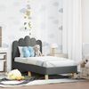 vidaXL Struttura letto per bambini con testata Grigio scuro
