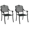 vidaXL Sedia da Giardino 2 pz Nero Alluminio
