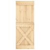 vidaXL Porta Scorrevole con Set Hardware 90x210 cm Legno Massello Pino