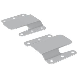 vidaXL Staffa di Montaggio Flush 2 pcs Argento 75 x 66 x 1,4 mm