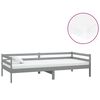 vidaXL Divano Letto con Materasso 90x200 cm Grigio in Legno di Pino