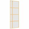 vidaXL Porta Scorrevole Dorata 76x205 Vetro Smerigliato ESG Alluminio