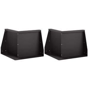 vidaXL Muro di contenimento 2 pz 50 x 50 x 30 cm Acciaio Nero
