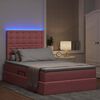 vidaXL Letto con contenitore e LED con led Rosa 120 x 200 cm Velluto