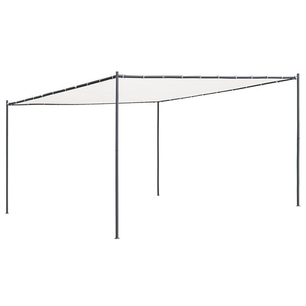 vidaXL Gazebo con Tetto 4x4 m Bianco 180 g/m²