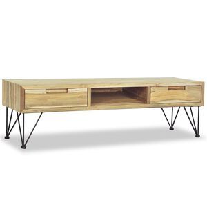 vidaXL Mobile Porta TV 120x35x35 cm in Legno Massello di Teak