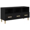 vidaXL Mobile TV Rovere Nero 102 x 36 x 50 cm Legno multistrato