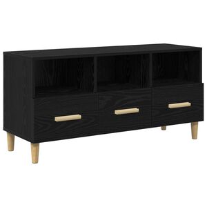 vidaXL Mobile TV Rovere Nero 102 x 36 x 50 cm Legno multistrato