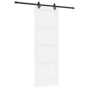 vidaXL Porta scorrevole Bianco e Nero 83 x 232 cm