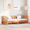 vidaXL Letto Giorno Estraibile Marrone cerato 193.5 x 184 x 66 cm