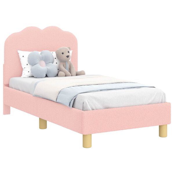 vidaXL Struttura letto per bambini con testata Rosa 70 x 140 cm