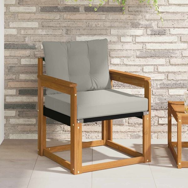 vidaXL Set di divani da esterno Legno di Acacia Massello e Textilene