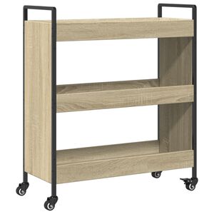 vidaXL Carrello da Cucina Rovere Sonoma 70x30x82 cm Legno Multistrato
