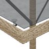vidaXL Set da Bistr&ograve; 3 pz con Cuscini Beige in Polyrattan