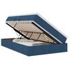 vidaXL Letto con contenitore e materasso Blu 120 x 190 cm Poliestere