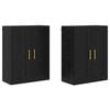 vidaXL Mobile a muro 2 pz Rovere Nero 69,5 x 34 x 90 cm